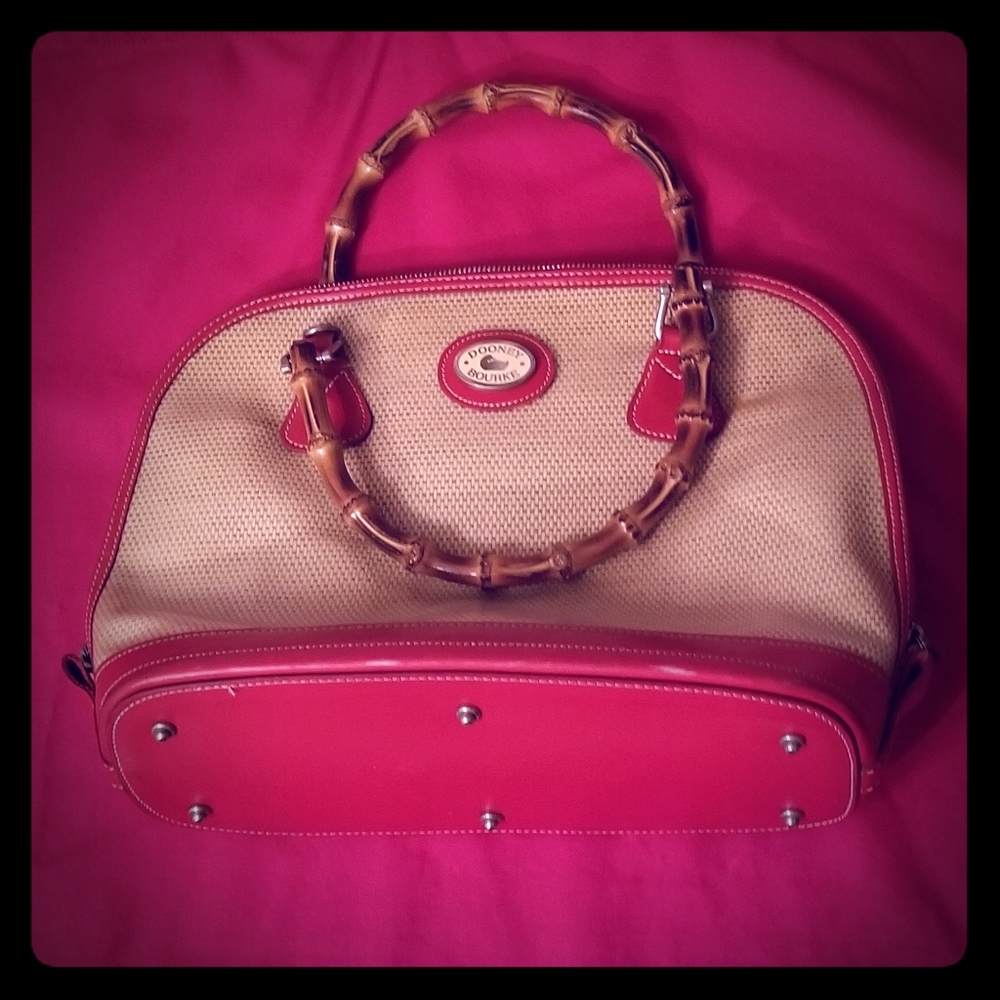 VINTAGE DOONEY & BOURKE LEATHER BAMBOO BAG